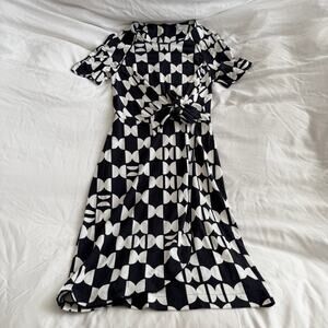 Jigsaw Brick Knot Waist Jersey Midi Dress Navy Size S